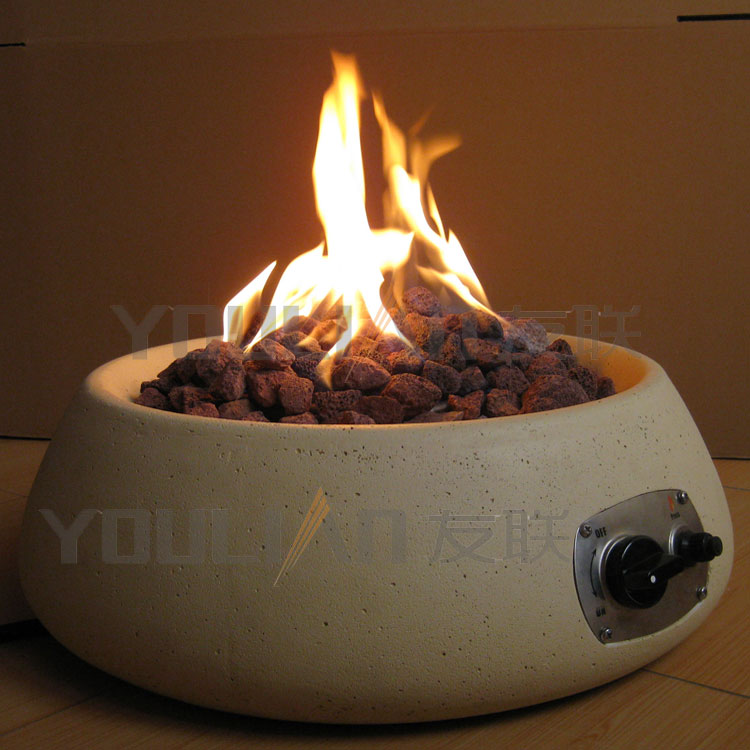 Round Gas Firepit Table Decoration With, How To Turn Off Gas Fire Pit